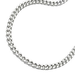 Kette 3mm Flachpanzerkette diamantiert – Silber 925, 19cm