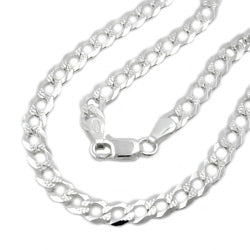 Armband 4,6mm Panzerkette flach mit Muster – Silber 925, 19cm