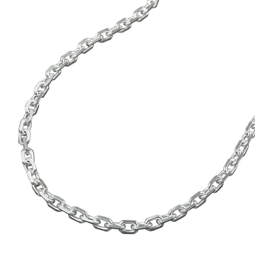 Ankerkette Damen 38cm – 2mm Silberkette diamantiert aus 925 Sterling Silber