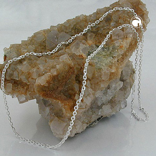 Ankerkette Damen 38cm – 2mm Silberkette diamantiert aus 925 Sterling Silber